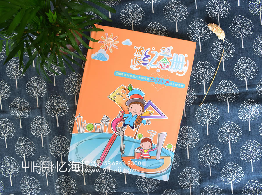 忆海文化小学成长纪念册制作，有创意的小学纪念册设计